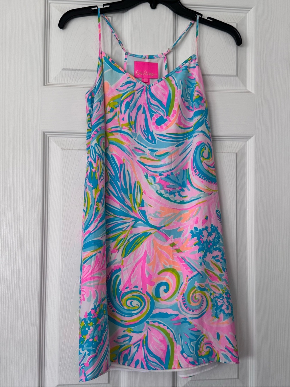 Lilly Pulitzer Pink Aqua Tropical Slip Dress